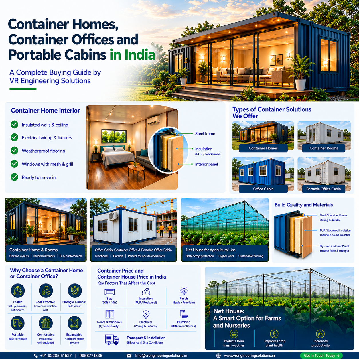 Container homes, container offices and portable cabins by VR Engineering Solutions