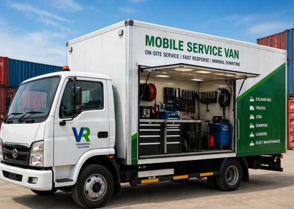 Mobile service van for fleet maintenance